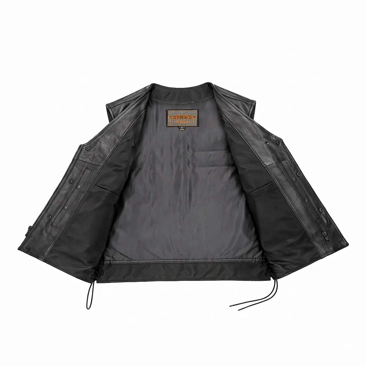Mojave - Mens Ultra Leather Motorcycle Vest - Unik Just for Bikers - Flyclothing LLC