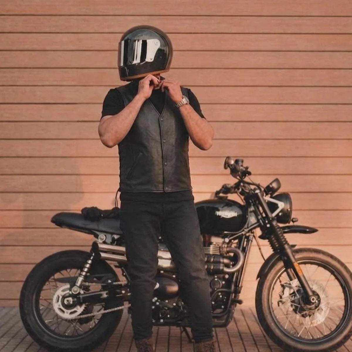 Mojave - Mens Ultra Leather Motorcycle Vest - Unik Just for Bikers - Flyclothing LLC