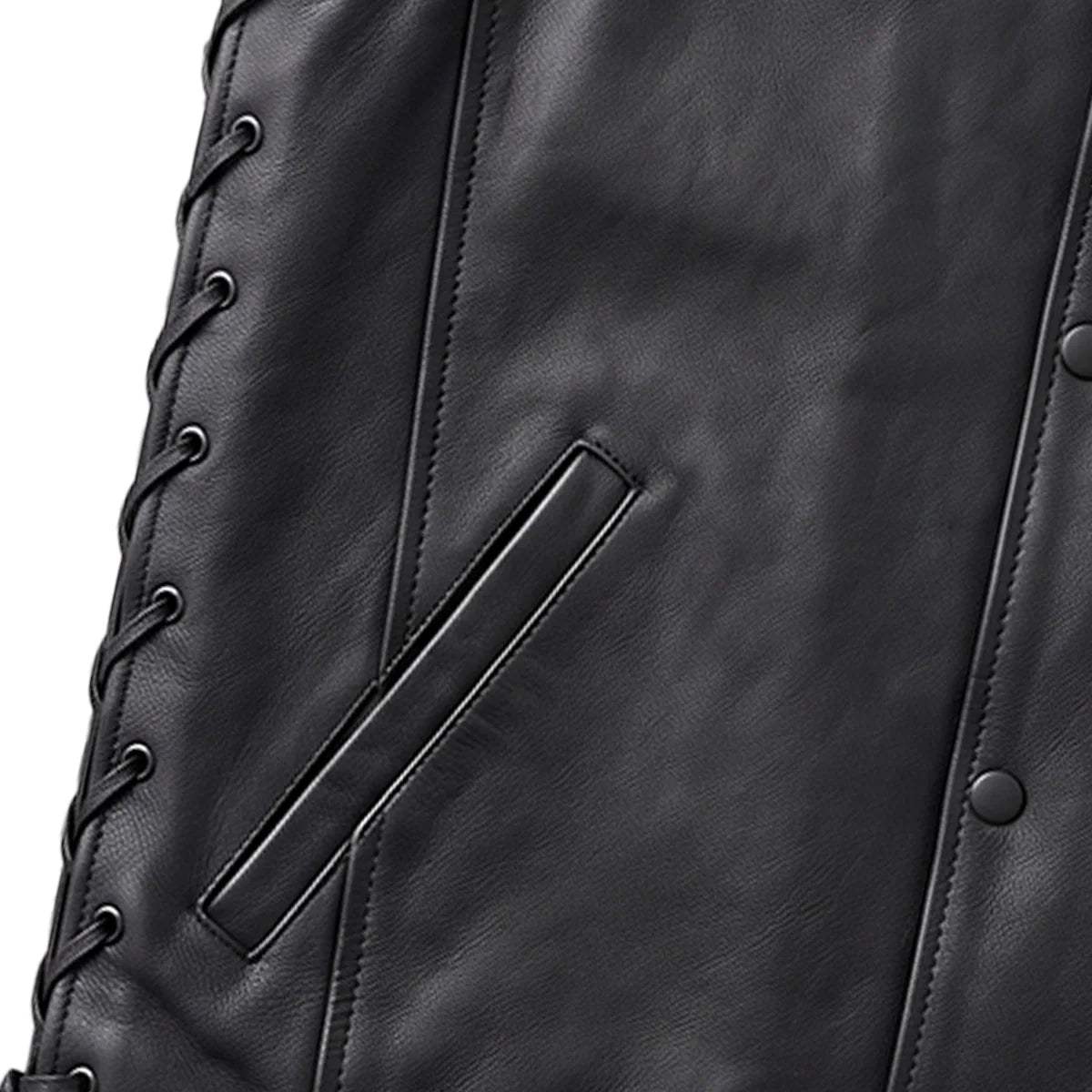 Mojave - Mens Ultra Leather Motorcycle Vest - Unik Just for Bikers - Flyclothing LLC