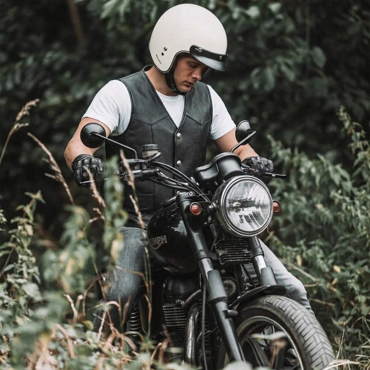 Rancher - Men's Ultra Leather Motorcycle Vest - Unik Just for Bikers - Flyclothing LLC