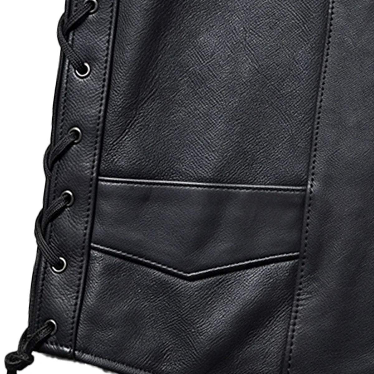 Rancher - Men's Ultra Leather Motorcycle Vest - Unik Just for Bikers - Flyclothing LLC