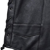 Rancher - Men's Ultra Leather Motorcycle Vest - Unik Just for Bikers - Flyclothing LLC