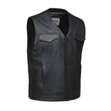 Red river - Men's Premium Leather Motorcycle Vest - Unik Just for Bikers - Flyclothing LLC