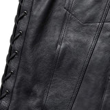 Red river - Men's Premium Leather Motorcycle Vest - Unik Just for Bikers - Flyclothing LLC