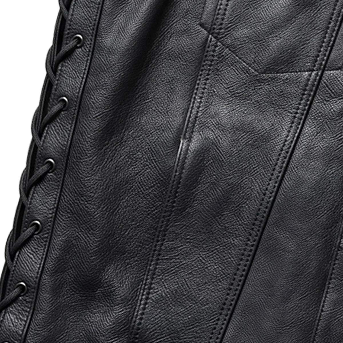 Red river - Men's Premium Leather Motorcycle Vest - Unik Just for Bikers - Flyclothing LLC