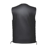 Rifleman - Men's Premium Leather Motorcycle Vest - Unik Just for Bikers - Flyclothing LLC