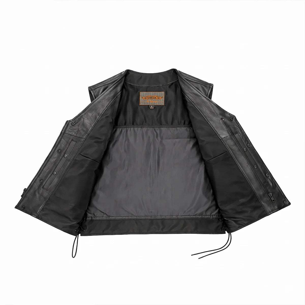 Rifleman - Men's Premium Leather Motorcycle Vest - Unik Just for Bikers - Flyclothing LLC
