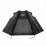 Rifleman - Men's Premium Leather Motorcycle Vest - Unik Just for Bikers - Flyclothing LLC
