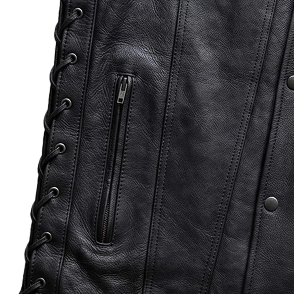 Rifleman - Men's Premium Leather Motorcycle Vest - Unik Just for Bikers - Flyclothing LLC