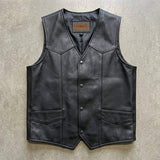 Ruidoso - Men's Premium Leather Motorcycle Vest - Unik Just for Bikers - Flyclothing LLC