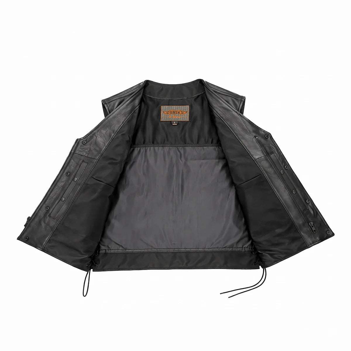 Ruidoso - Men's Premium Leather Motorcycle Vest - Unik Just for Bikers - Flyclothing LLC