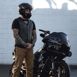 Ruidoso - Men's Premium Leather Motorcycle Vest - Unik Just for Bikers - Flyclothing LLC