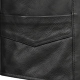 Ruidoso - Men's Premium Leather Motorcycle Vest - Unik Just for Bikers - Flyclothing LLC