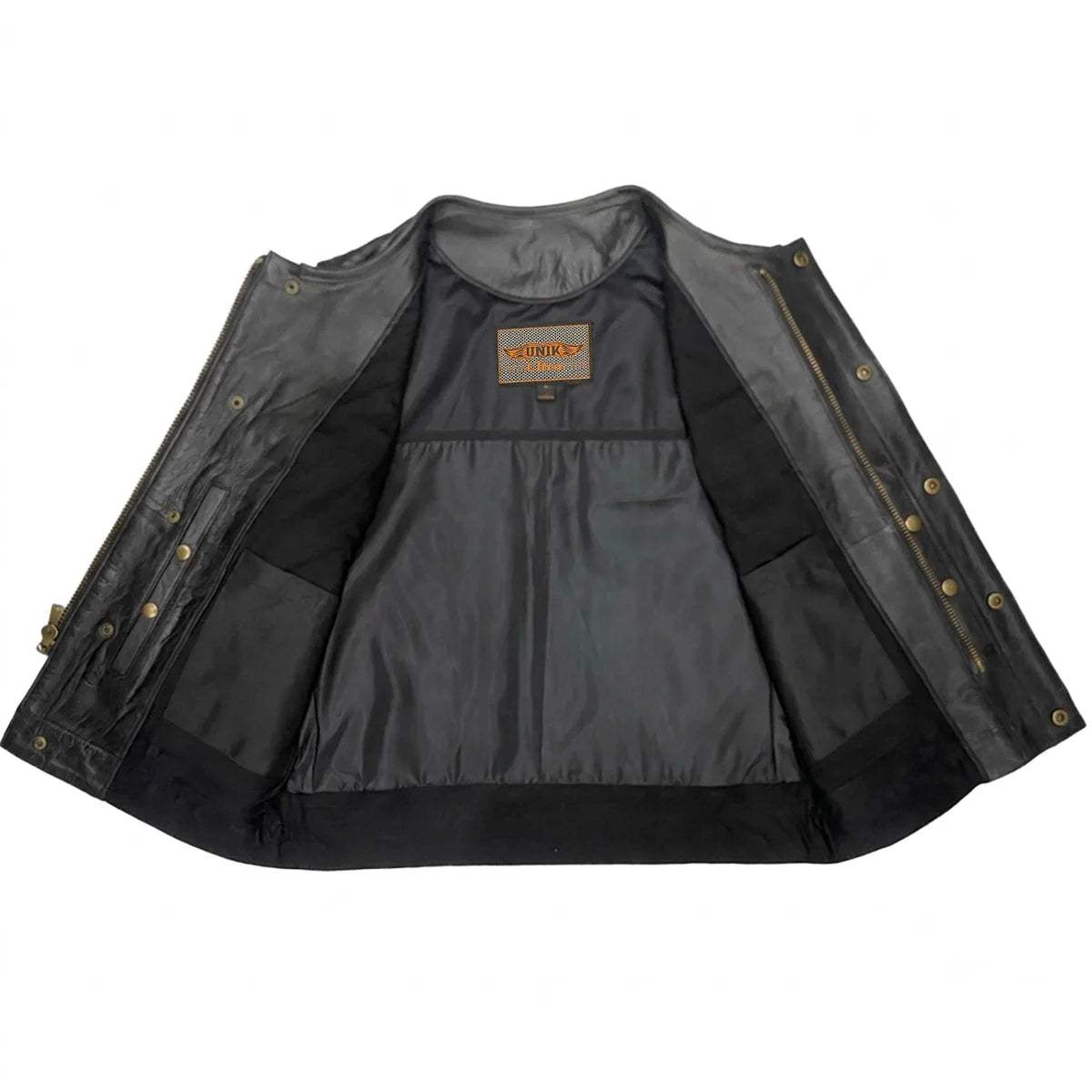 Runner - Men's SOA Club Style Leather Motorcycle Vest - Unik Just for Bikers - Flyclothing LLC