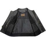 Runner - Men's SOA Club Style Leather Motorcycle Vest - Unik Just for Bikers - Flyclothing LLC