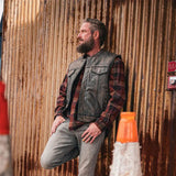Spearfish - Men's Club Style Leather Motorcycle Vest (Brown) - Unik Just for Bikers - Flyclothing LLC