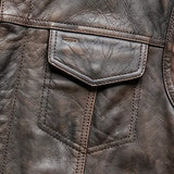 Spearfish - Men's Club Style Leather Motorcycle Vest (Brown) - Unik Just for Bikers - Flyclothing LLC