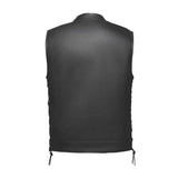 Rushmore - Men's SOA Club Style Leather Motorcycle Vest - Unik Just for Bikers - Flyclothing LLC