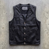 Santa Fe - Men's Premium Leather Motorcycle Vest - Unik Just for Bikers - Flyclothing LLC