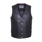 Santa Fe - Men's Premium Leather Motorcycle Vest - Unik Just for Bikers - Flyclothing LLC