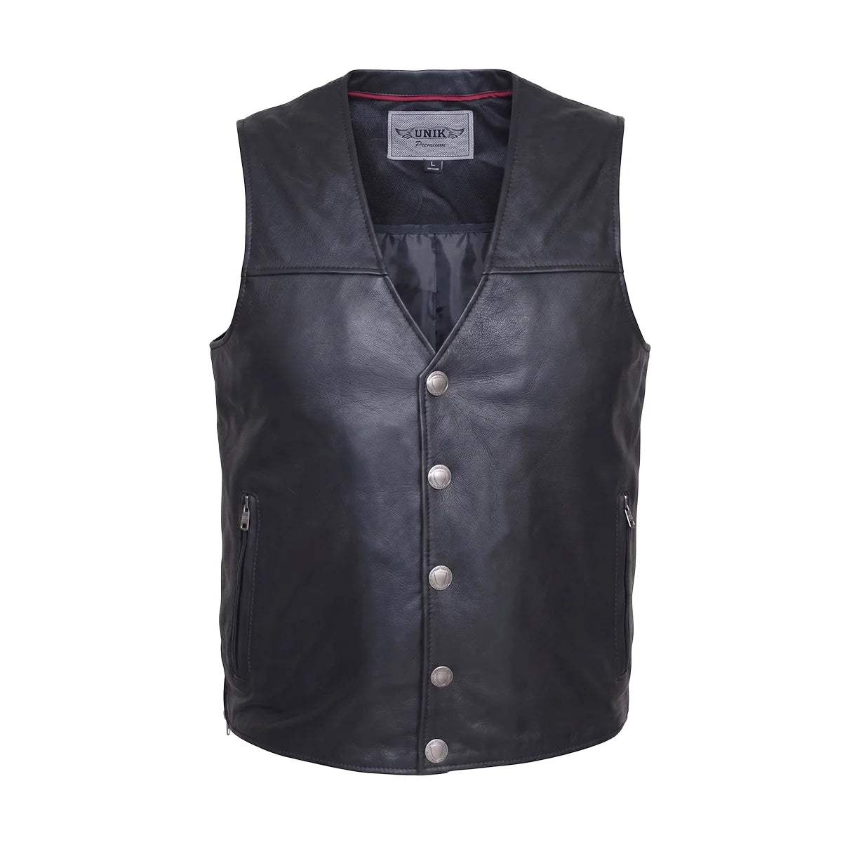Santa Fe - Men's Premium Leather Motorcycle Vest - Unik Just for Bikers - Flyclothing LLC