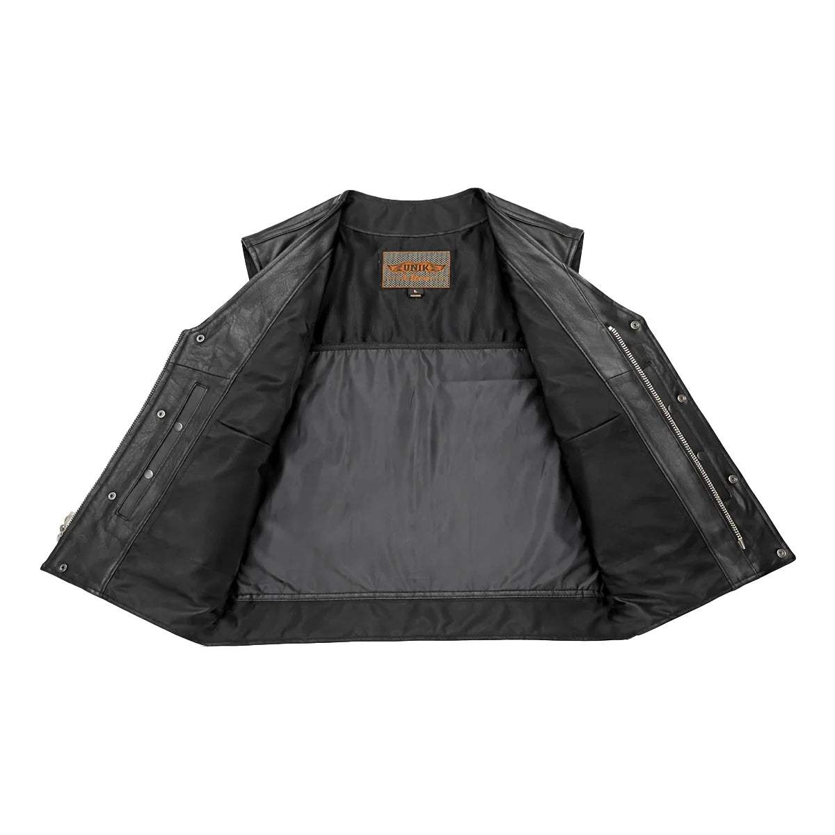 Santa Fe - Men's Premium Leather Motorcycle Vest - Unik Just for Bikers - Flyclothing LLC