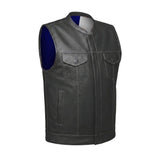 Texan - Men's Texas Flag Club Style Leather Motorcycle Vest - Unik Just for Bikers - Flyclothing LLC