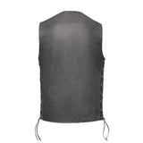 Tombstone - Men's Motorcycle Leather Vest (Gray) - Unik Just for Bikers - Flyclothing LLC