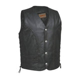 Wrangler - Men's Ultra Leather Motorcycle Vest - Unik Just for Bikers - Flyclothing LLC