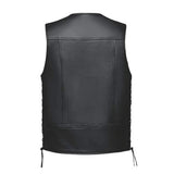 Wrangler - Men's Ultra Leather Motorcycle Vest - Unik Just for Bikers - Flyclothing LLC