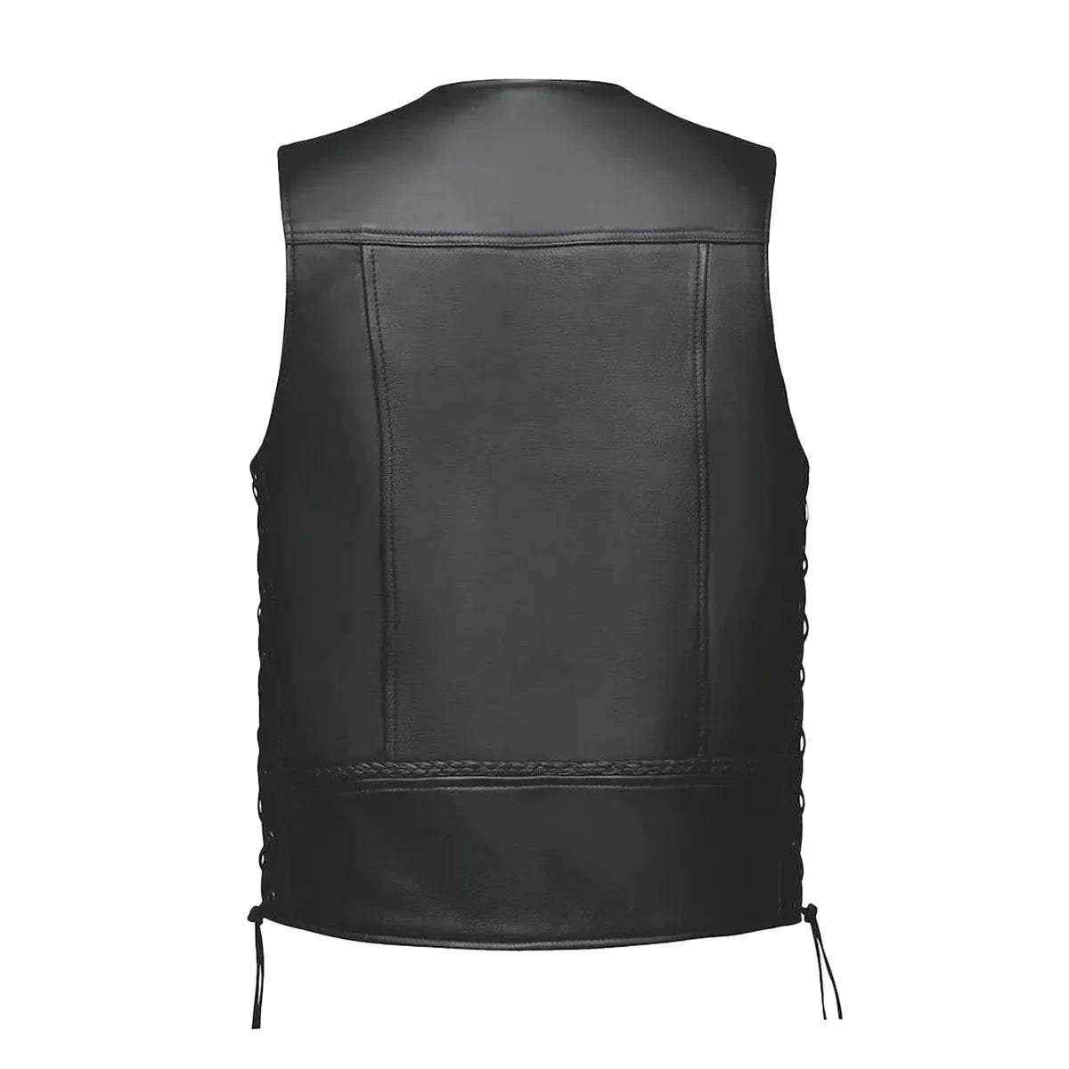 Wrangler - Men's Ultra Leather Motorcycle Vest - Unik Just for Bikers - Flyclothing LLC