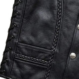 Wrangler - Men's Ultra Leather Motorcycle Vest - Unik Just for Bikers - Flyclothing LLC