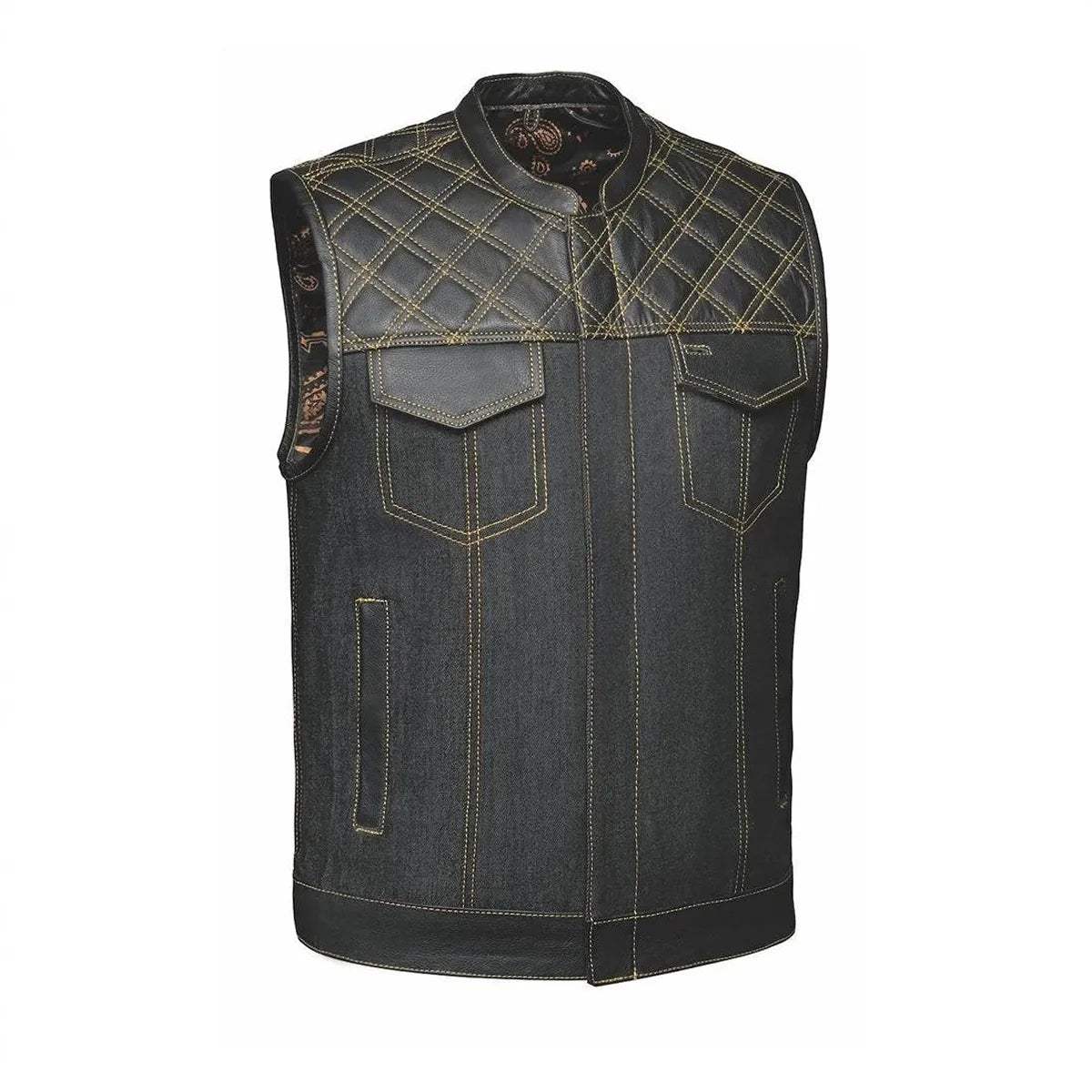 Yellowjacket - Mens Hybrid Club Vest - Unik Just for Bikers - Flyclothing LLC