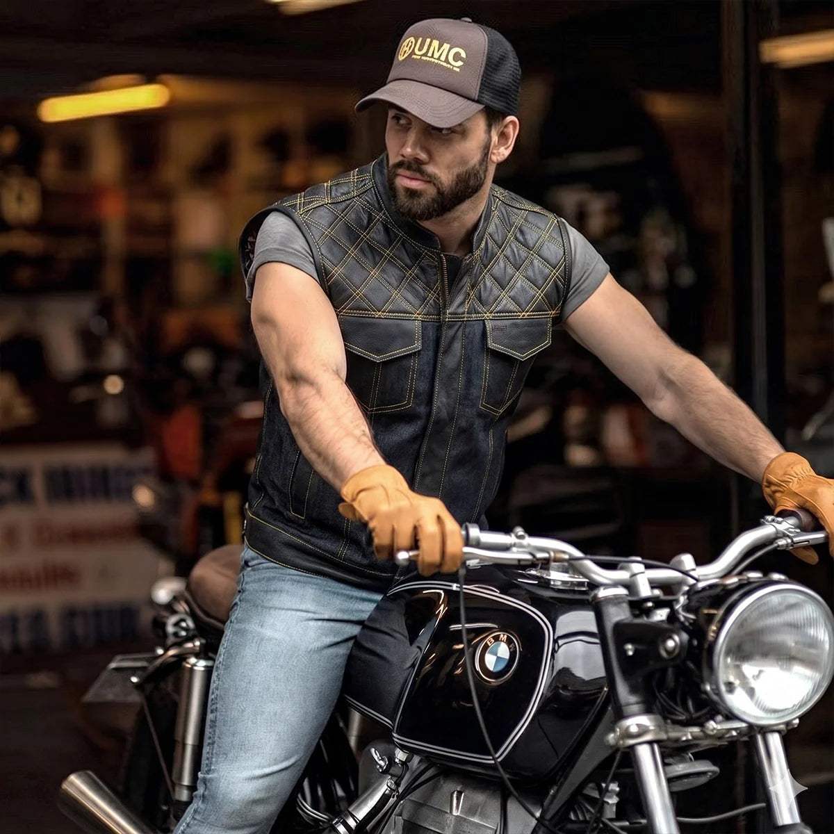 Yellowjacket - Mens Hybrid Club Vest - Unik Just for Bikers - Flyclothing LLC