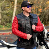 Vincent Men's Cafe Style Leather Jacket - First Manufacturing Company - Flyclothing LLC