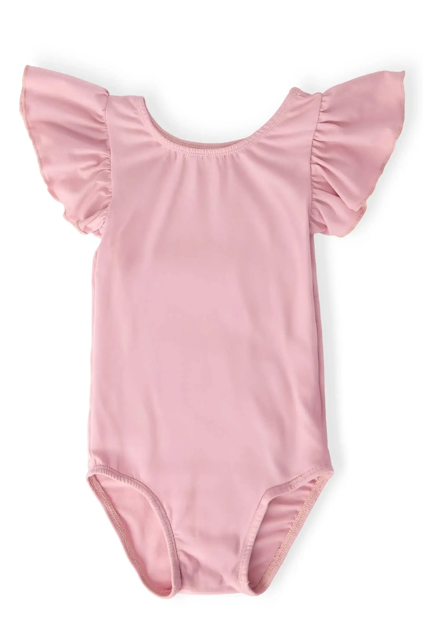 Vintage Pink S/S Flutter Sleeve Leotard - Mila & Rose ® - Flyclothing LLC