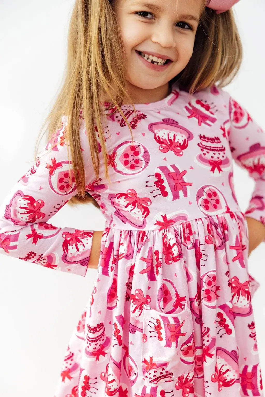Vintage Cakes L/S Pocket Twirl Dress - Mila & Rose ® - Flyclothing LLC