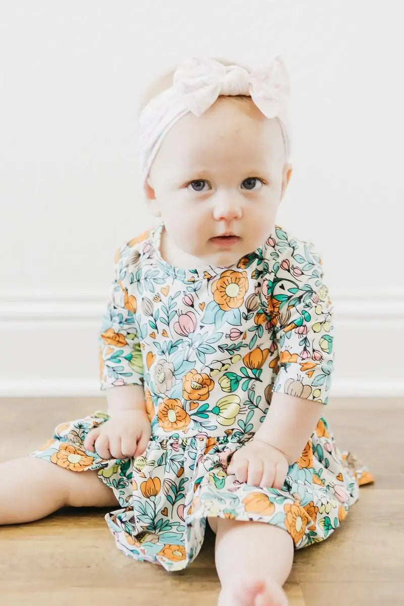 Vintage Vibes 3/4 Sleeve Twirl Bodysuit - Mila & Rose ® - Flyclothing LLC