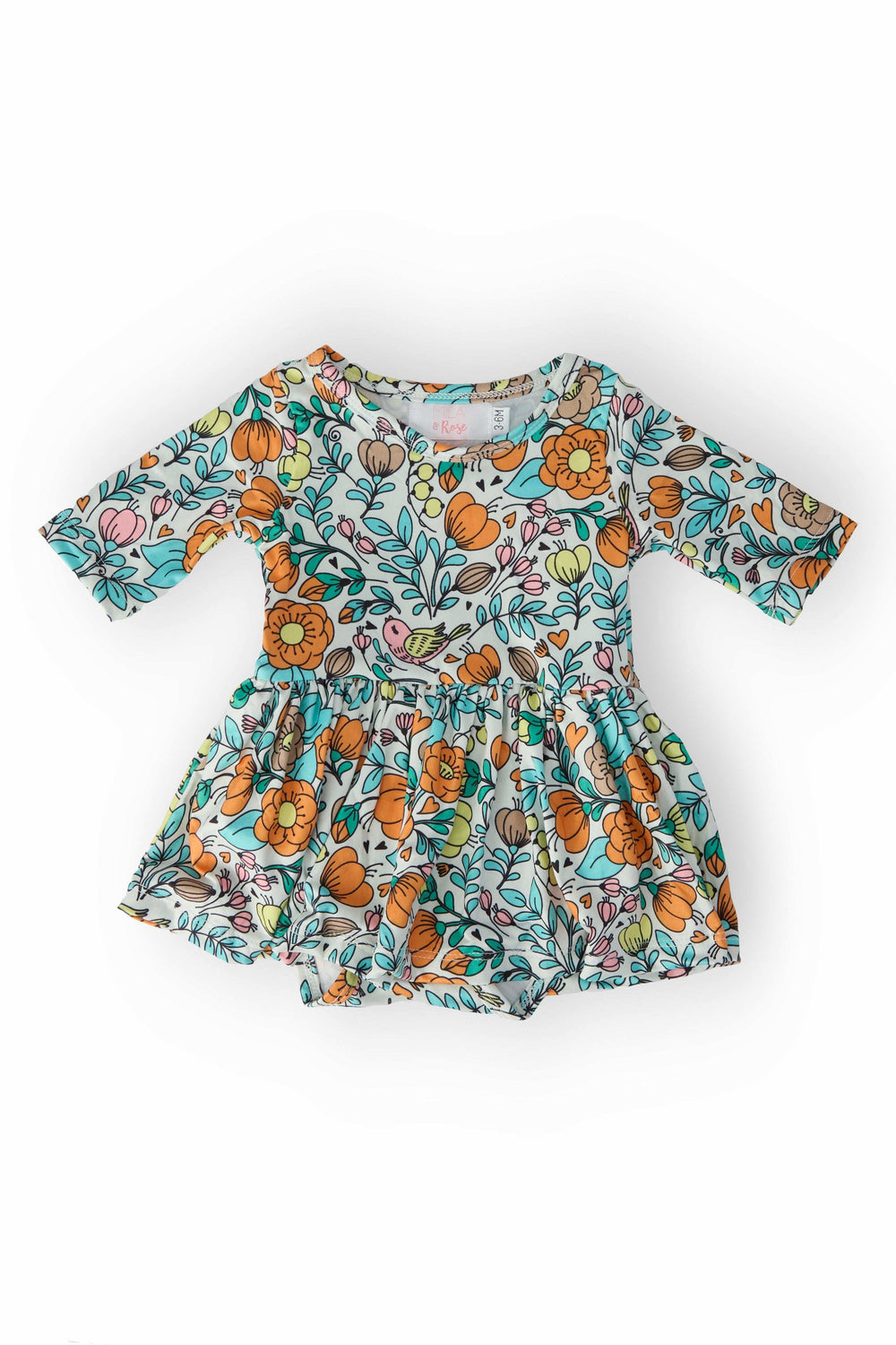 Vintage Vibes 3/4 Sleeve Twirl Bodysuit - Mila & Rose ® - Flyclothing LLC