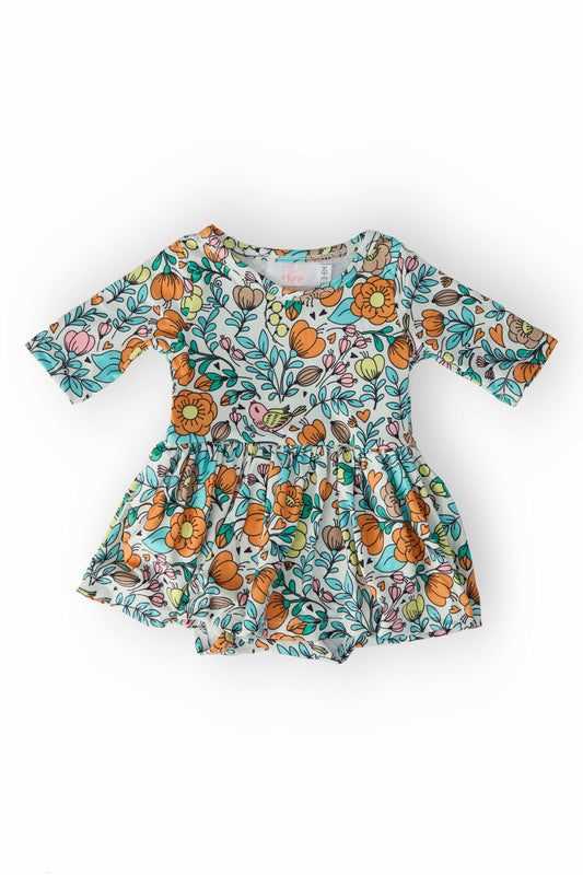 Vintage Vibes 3/4 Sleeve Twirl Bodysuit - Mila & Rose ® - Flyclothing LLC