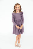 Vintage Violet L/S Ruffle Twirl Dress