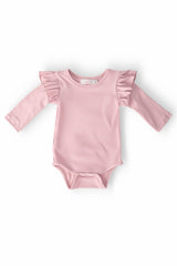 Vintage Pink L/S Flutter Bodysuit - Mila & Rose ® - Flyclothing LLC