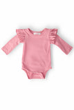 Vintage Pink L/S Flutter Bodysuit - Mila & Rose ®
