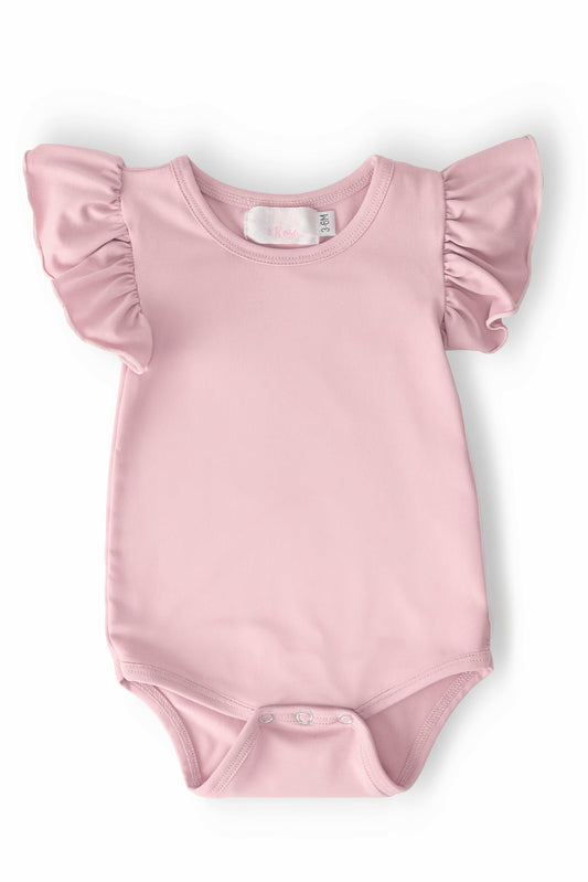 Vintage Pink S/S Flutter Bodysuit - Mila & Rose ® - Flyclothing LLC