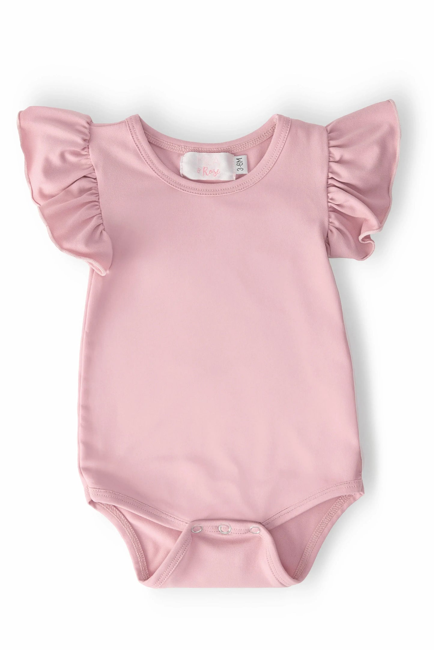 Vintage Pink S/S Flutter Bodysuit - Mila & Rose ® - Flyclothing LLC