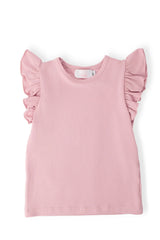 Vintage Pink S/S Ruffle Tee - Mila & Rose ® - Flyclothing LLC