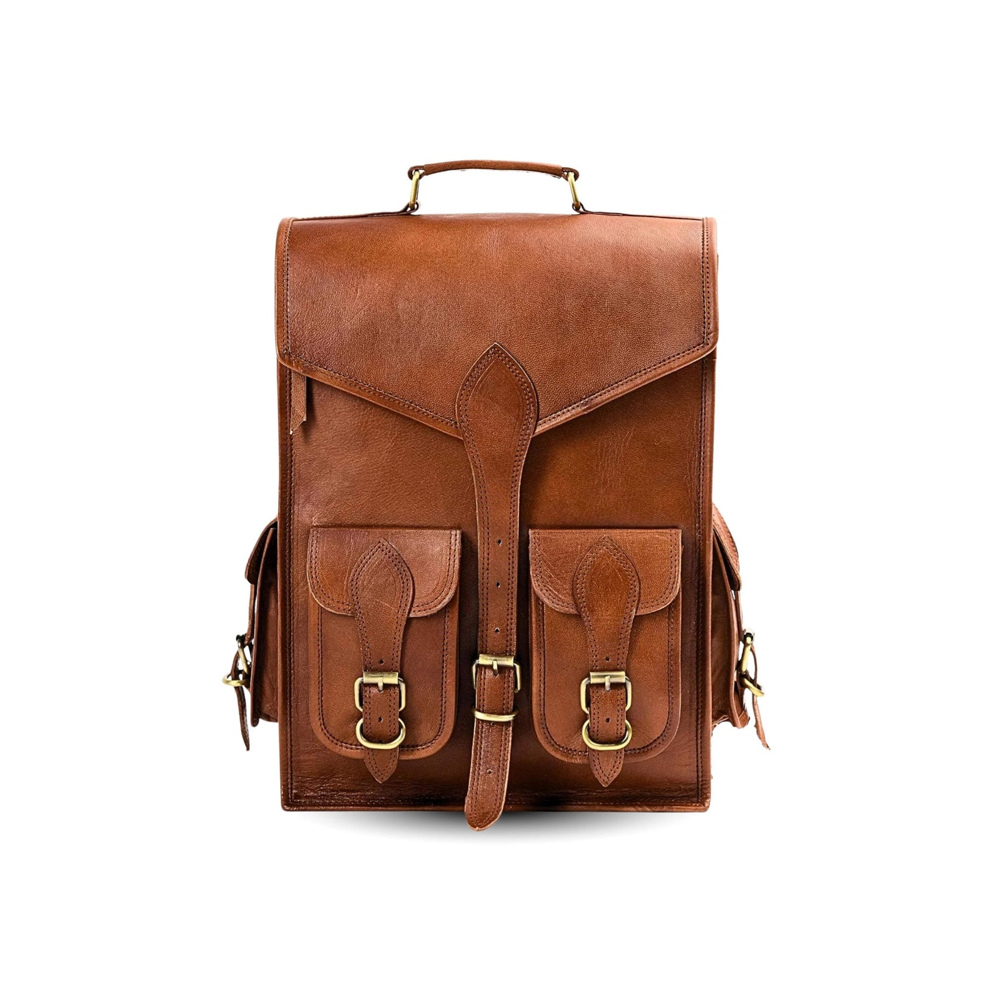 Vintage Leather Backpack Rucksack - Classy Leather Bags - Flyclothing LLC