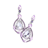 Crystal Rhinestone Teardrop Evening Earrings - Madeline Love - Flyclothing LLC
