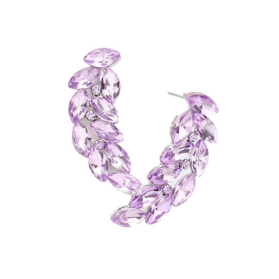 Marquise Stone Cluster Evening Earrings - Madeline Love - Flyclothing LLC