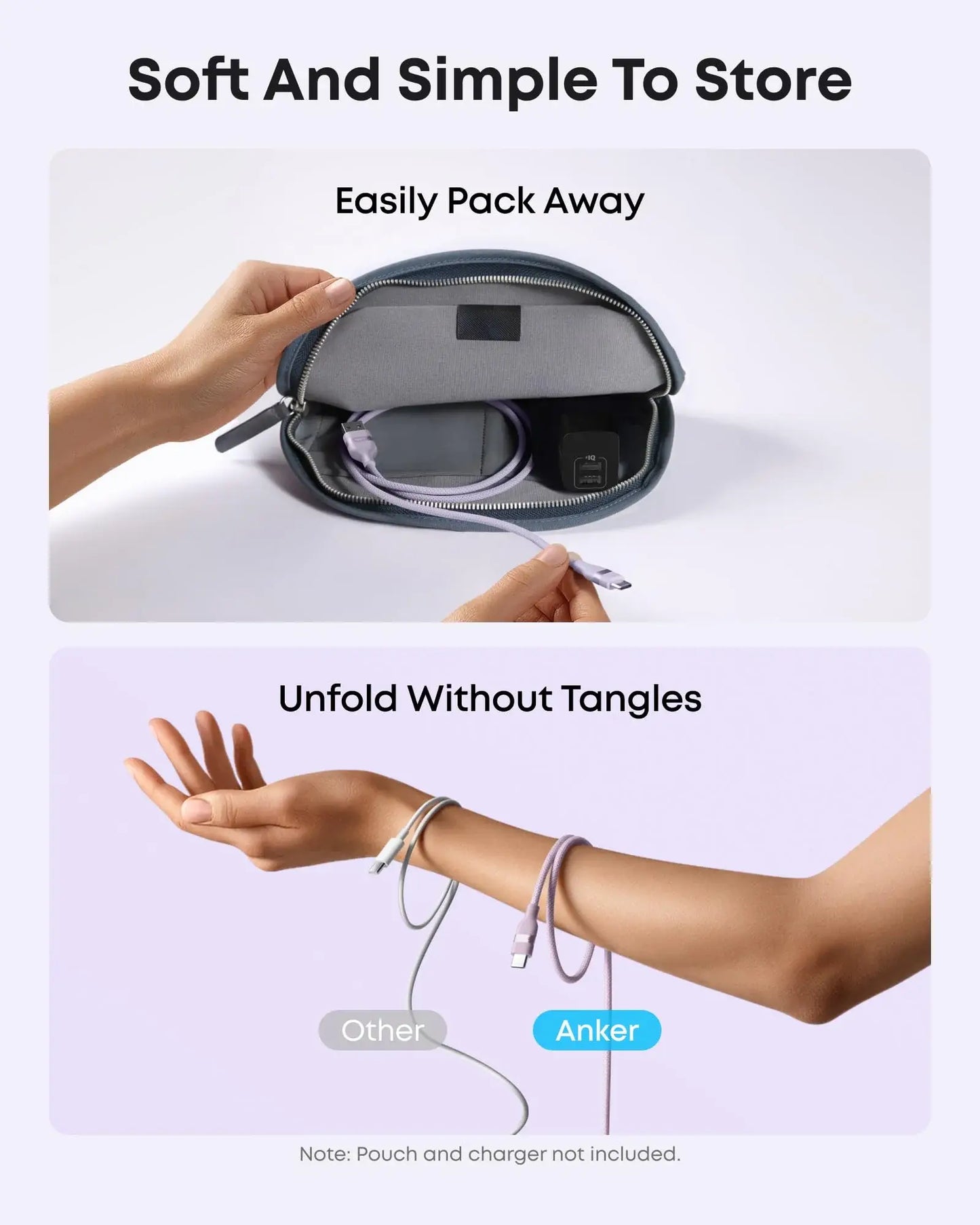 Anker USB-A to USB-C Cable (3 ft / 6 ft, Upcycled-Braided) - Anker - Flyclothing LLC